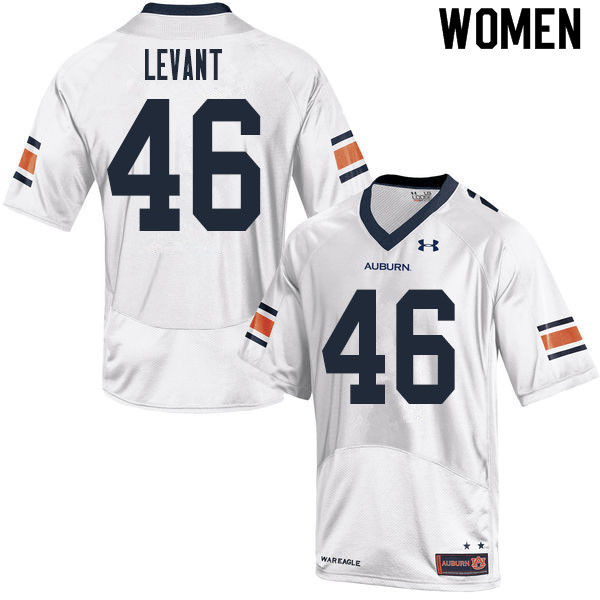 Women's Auburn Tigers #46 Jake Levant White 2020 College Stitched Football Jersey